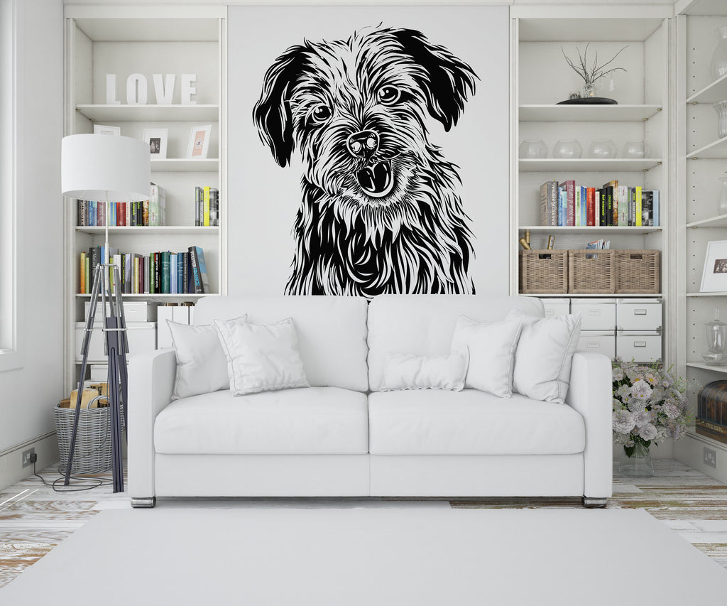 Dog wall decal Dog decor Dog kids Dog wall art Decal Dog Lover Animals Corner wall decal Dog Wall Bathroom Wall Decals Stickers Vinyl 284LU