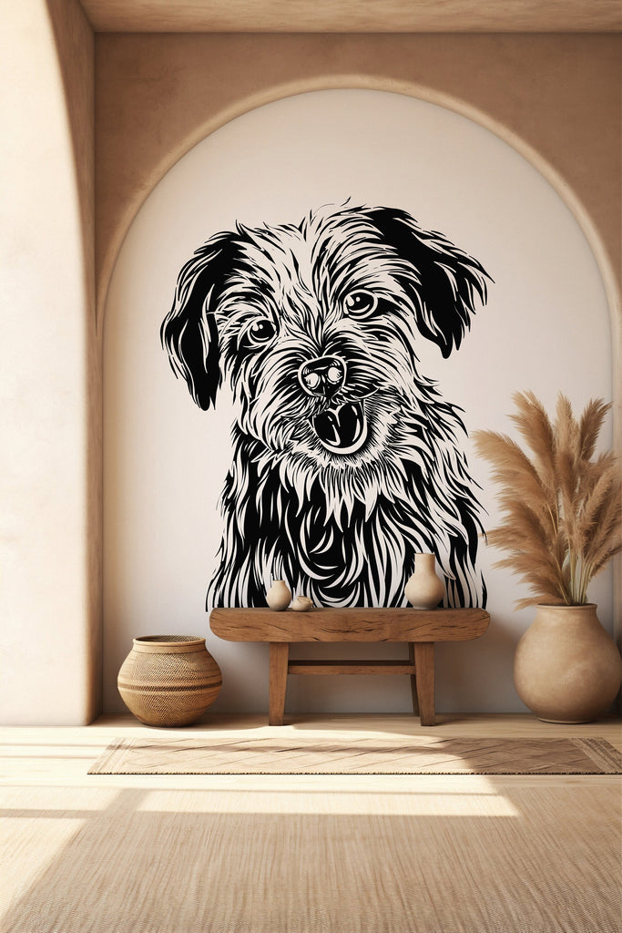 Dog wall decal Dog decor Dog kids Dog wall art Decal Dog Lover Animals Corner wall decal Dog Wall Bathroom Wall Decals Stickers Vinyl 284LU