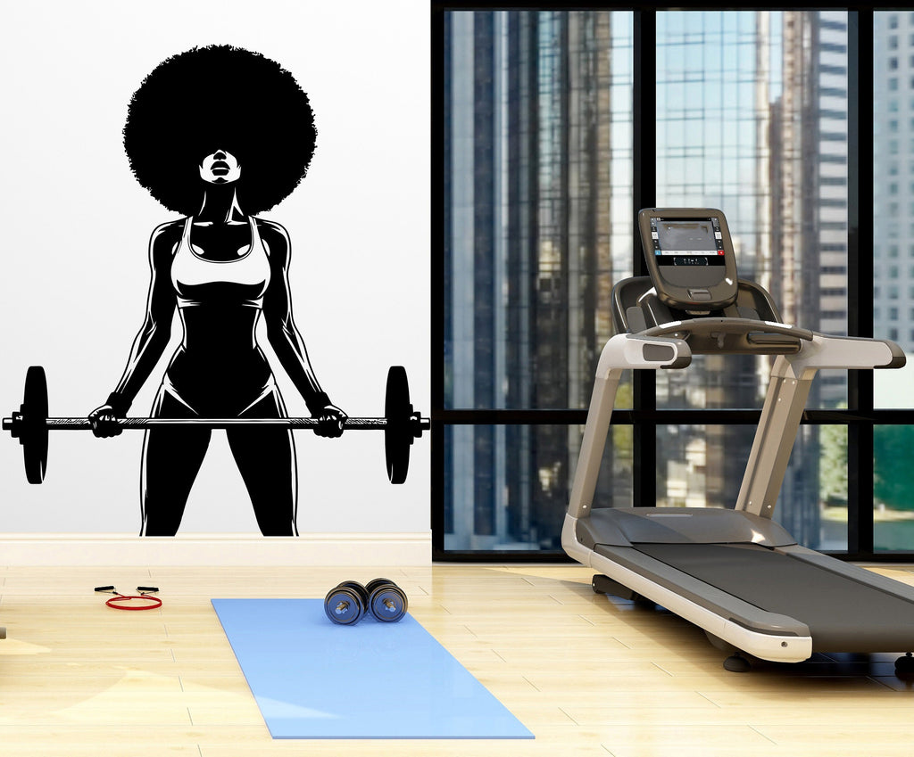 Gym Wall Decal Fitness Wall Art Custom Name Decor Crossfit Wall Decal Crossfit Gifts Home Gym Wall Sticker Motivational Wall Decal 211RS