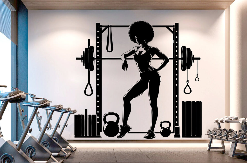 Gym Wall Decal Fitness Wall Art Custom Name Decor Crossfit Wall Decal Crossfit Gifts Home Gym Wall Sticker Motivational Wall Decal 212RS