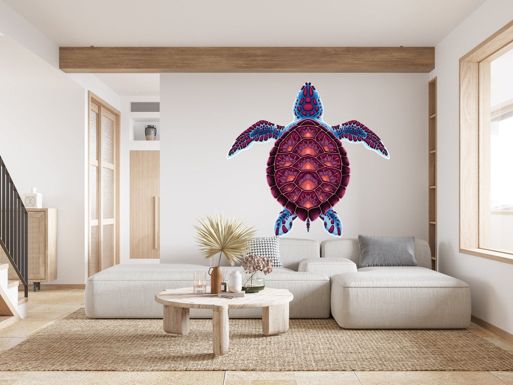 Sea Turtle Wall Decal, Turtle Wall Art, Sea Turtle Wall Decor Sea Wall Sticker Sea Turtle Wall Decor Watercolor, Bedroom 215RS