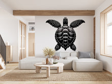 Load image into Gallery viewer, Sea Turtle Wall Decal Turtle Wall Sticker Turtle Art Turtle Wall Vinyl Wall Decal Turtle Room Gifts Vinyl Wall Art Stickers 216RS
