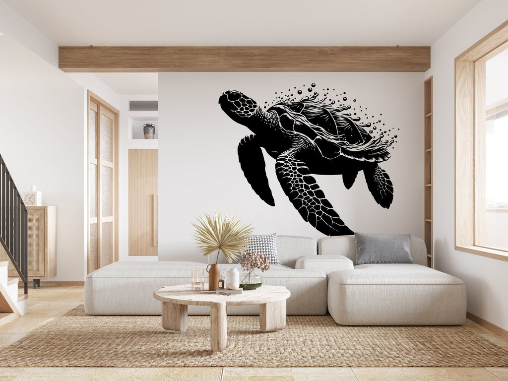Sea Turtle Wall Decal Turtle Wall Sticker Turtle Art Turtle Wall Vinyl Wall Decal Turtle Room Gifts Vinyl Wall Art Stickers 217RS