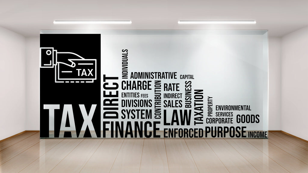 Tax Wall Decor Office Wall Decal Finance Idea Teamwork Business Worker Inspire Office Decoration Motivation Stickers Mural Unique Gift 287LU