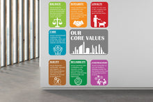 Load image into Gallery viewer, Core Value Vinyl Wall Art Decal, Honeycomb Board Wall Decal, Office Wall Decor Business Software Wall Sticker Computer It Decor Office 196RS