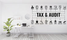 Load image into Gallery viewer, Tax Audit Office Wall Decor Office Wall Decal Finance Idea Teamwork Business Worker Inspire Office Decoration Motivation Stickers Gift 290LU