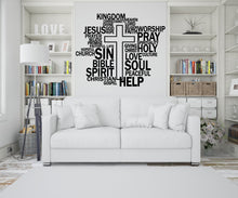 Load image into Gallery viewer, Christian Wall Words, Jesus Word CLoud, Religious Wall Sign, Church Sanctuary Wall Art, Church Wall Decor, Religious Wall Art 312LU