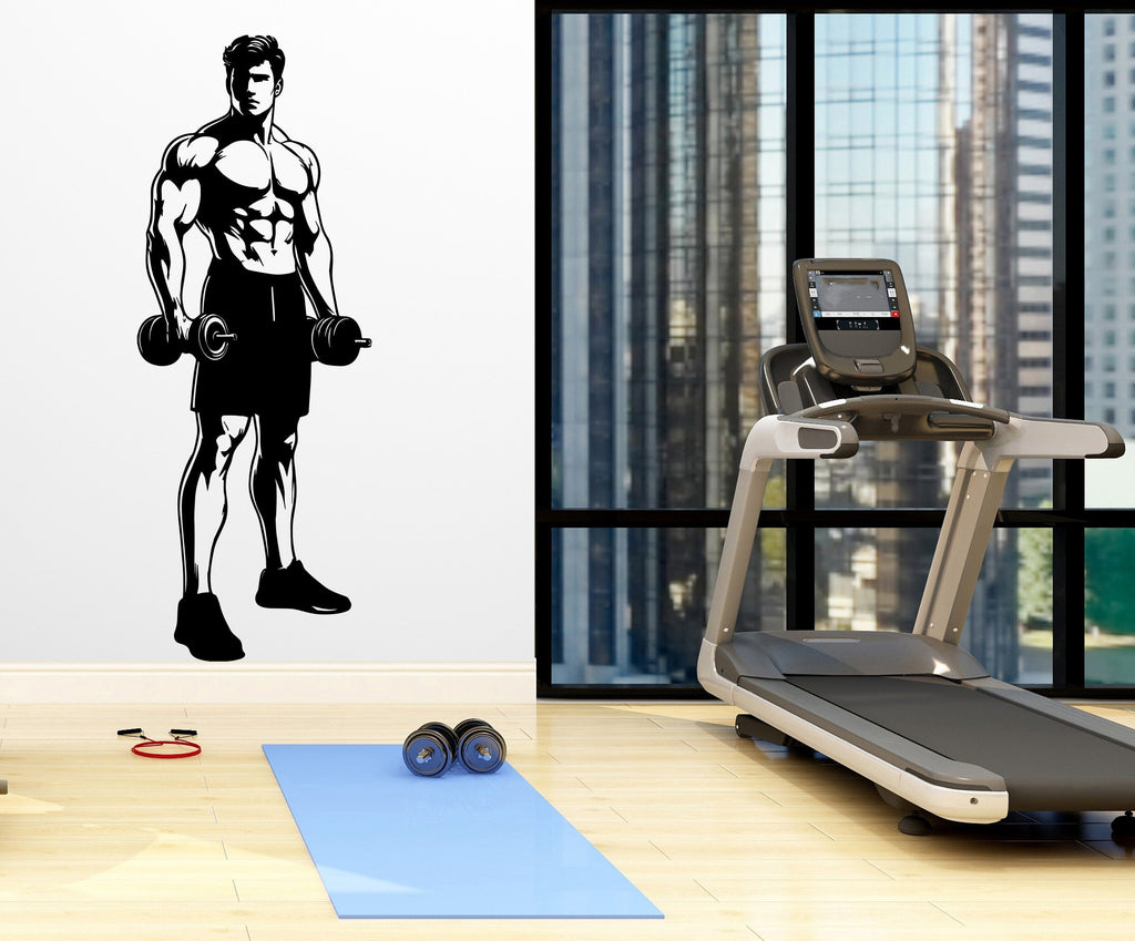 Gym Wall Decal Fitness Wall Art Custom Name Decor Crossfit Wall Decal Crossfit Gifts Home Gym Wall Sticker Motivational Wall Decal 235RS