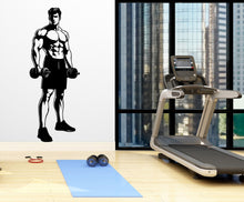 Load image into Gallery viewer, Gym Wall Decal Fitness Wall Art Custom Name Decor Crossfit Wall Decal Crossfit Gifts Home Gym Wall Sticker Motivational Wall Decal 235RS