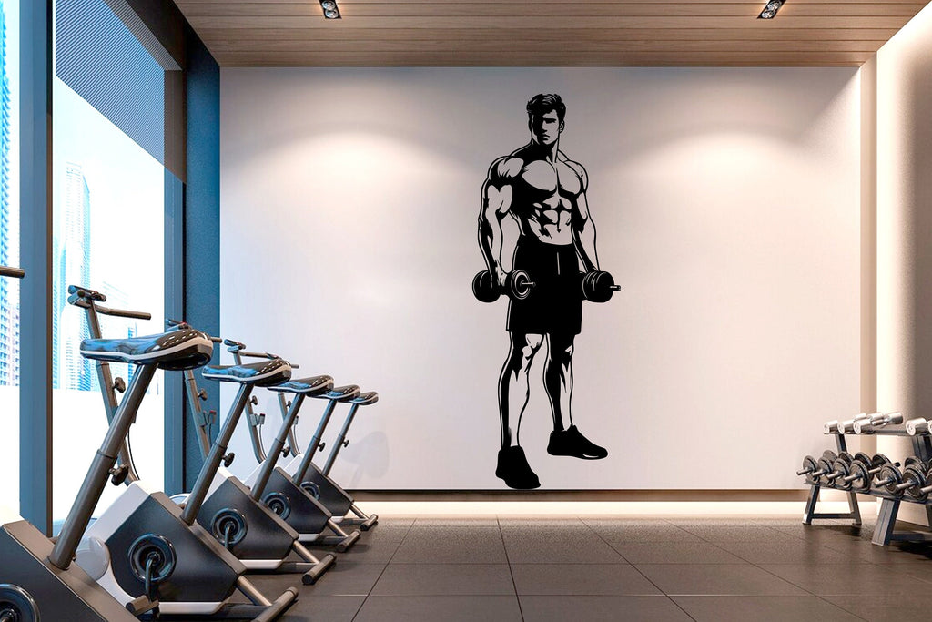 Gym Wall Decal Fitness Wall Art Custom Name Decor Crossfit Wall Decal Crossfit Gifts Home Gym Wall Sticker Motivational Wall Decal 235RS