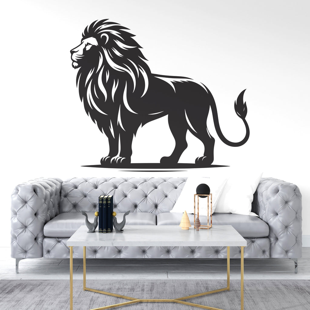 Lion Kings wall decal Animal Wall decor Safari Lion wall art Decal Lion Lover Animals Lion Wall Bathroom Wall Decals Stickers Vinyl 026DE