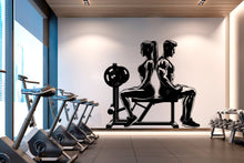 Load image into Gallery viewer, Couple Gym Wall Decal Fitness Wall Art Decor Crossfit Wall Decal Crossfit Gift Home Gym Wall Sticker Motivational Wall Decal 238RS