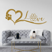Load image into Gallery viewer, Heart Paws Dog Wall Decor, Dog Lover Wall Decals, Dog Wall Art, Dog Lover Stickers Bedroom Wall Vinyl Nursery Wall Decals Art 015DE