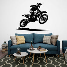 Load image into Gallery viewer, Motocross Wall Decal, Motocross Decor, Boy Motocross Wall Art, Motocross Decor, Motorcross Wall Sticker, Motocross Wall Vinyl 242RS