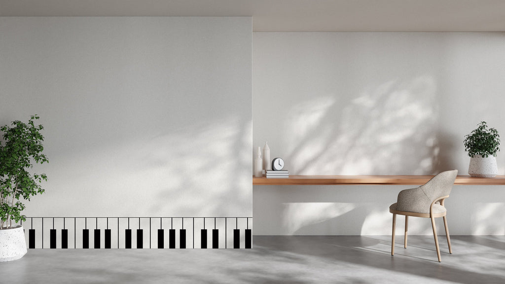 Piano Keys Vinyl Wall Decal Sticker, Music Studio Wall Decor, Piano Wall Border, Piano Keyboard Wall Art, School Music Classroom Decor 318LU
