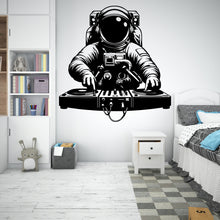 Load image into Gallery viewer, Astronaut Dj Playing music wall decor, Astronaut Wall Decals Stars, Space, Girl, Boy, Gifts, Bedroom, Vinyl, Wall Art, Planet 247RS