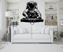 Load image into Gallery viewer, Astronaut Dj Playing music wall decor, Astronaut Wall Decals Stars, Space, Girl, Boy, Gifts, Bedroom, Vinyl, Wall Art, Planet 247RS