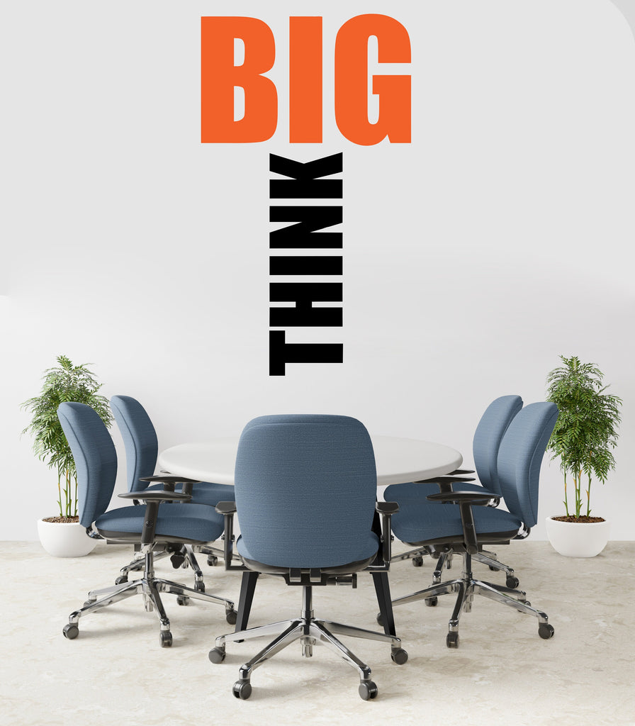 Think Big Motivational Inspirational Wall Decal Sticker for Office, Office Wall Decal Idea Teamwork Busines, Office Wall Decor 320LU