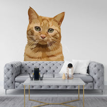 Load image into Gallery viewer, Cute Cat wall decal Cat Mom decor Cat kids Cat wall art Decal Cat Lover Animals Cat Mom Wall Bathroom Wall Decals Stickers Vinyl 021DE