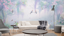Load image into Gallery viewer, Birds wall decal, Blossom wall art Modern wall stickers, Spring bathroom decor, Birds Room wall art Japan Home Decor 249RS