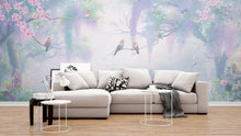 Load image into Gallery viewer, Birds wall decal, Blossom wall art Modern wall stickers, Spring bathroom decor, Birds Room wall art Japan Home Decor 249RS