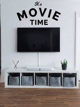 Load image into Gallery viewer, It's Movie Time Home Cinema wall decal, Theater Room Decor, Family room vinyl sticker mural, Playroom decor wall art Cinema wall decor 303LU