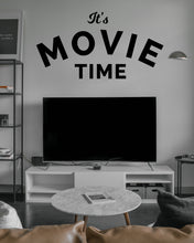 Load image into Gallery viewer, It's Movie Time Home Cinema wall decal, Theater Room Decor, Family room vinyl sticker mural, Playroom decor wall art Cinema wall decor 303LU