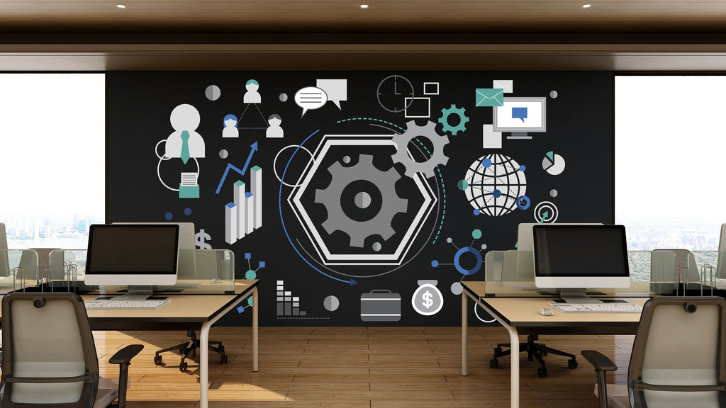 Marketing Wall Decal, Strategy Plan Teamwork Marketing Office Wall Decal, Business Office Wall Decor, Office Decals, Office Wall Art 305LU