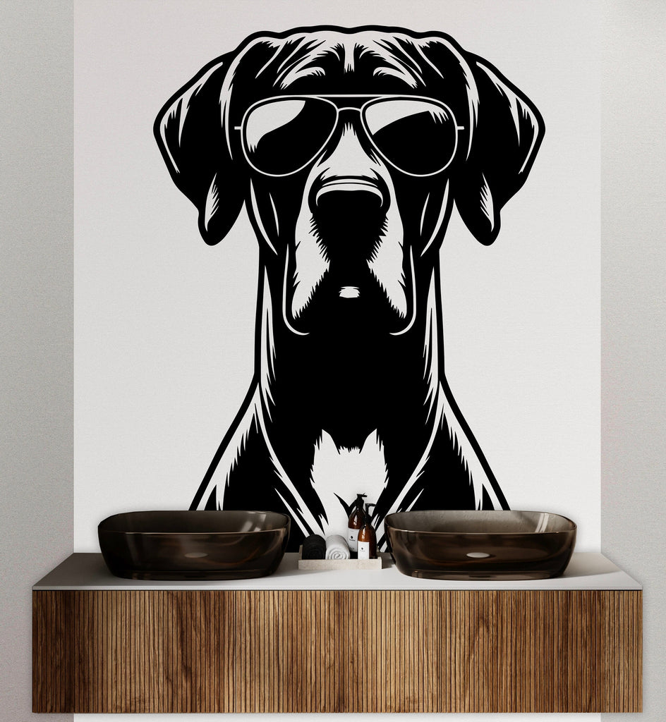 Great Dane Dog wall decal Dog decor Dog kids Dog wall art Decal Dog Lover Animals Dog Wall Bathroom Wall Decals Stickers Vinyl 029DE