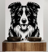 Load image into Gallery viewer, Border Collie Dog wall decal Dog decor Dog kids Dog wall art Decal Dog Lover Animals Dog Wall Bathroom Wall Decals Stickers Vinyl 032DE