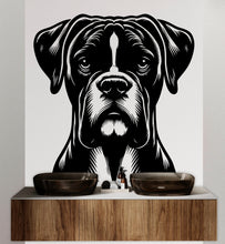 Load image into Gallery viewer, Boxer Dog wall decal Dog decor Dog kids Dog wall art Decal Dog Lover Animals Dog Wall Bathroom Wall Decals Stickers Vinyl 034DE