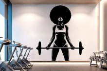 Load image into Gallery viewer, Gym Wall Decal Fitness Wall Art Custom Name Decor Crossfit Wall Decal Crossfit Gifts Home Gym Wall Sticker Motivational Wall Decal 211RS