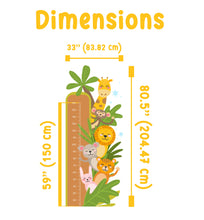 Load image into Gallery viewer, Growth Chart Ruler Decal, DIY Vinyl Kids Growth Chart Ruler Decal for Boys and Girls, Height Measurement Ruler for Wall Nursery Decor 325LU