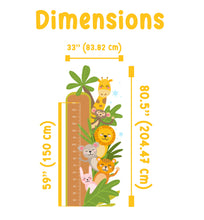 Load image into Gallery viewer, Growth Chart Ruler Decal, DIY Vinyl Kids Growth Chart Ruler Decal for Boys and Girls, Height Measurement Ruler for Wall Nursery Decor 325LU