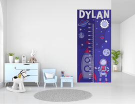 Growth Chart Ruler Decal, DIY Vinyl Kids Growth Chart Ruler Decal for Boys and Girls, Height Measurement Ruler for Wall Nursery Decor 326LU