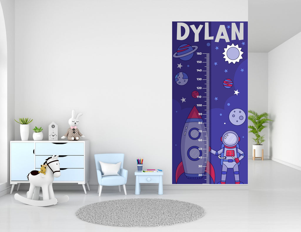 Growth Chart Ruler Decal, DIY Vinyl Kids Growth Chart Ruler Decal for Boys and Girls, Height Measurement Ruler for Wall Nursery Decor 326LU