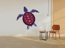 Load image into Gallery viewer, Sea Turtle Wall Decal, Turtle Wall Art, Sea Turtle Wall Decor Sea Wall Sticker Sea Turtle Wall Decor Watercolor, Bedroom 215RS