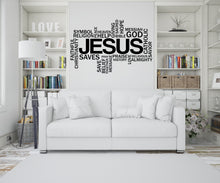 Load image into Gallery viewer, Jesus Word CLoud, Religious Wall Sign, Christian Wall Words, Church Sanctuary Wall Art, Church Wall Decor, Religious Wall Art 309LU