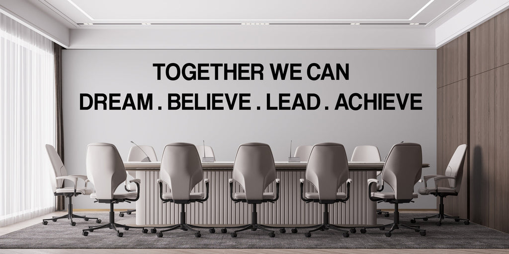 Together we can dream believe lead achieve, classroom decor, school teacher motivation, classroom decoration, motivation quotes decals 311LU