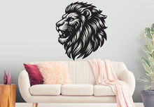 Load image into Gallery viewer, Lion Kings wall decal Animal Wall decor Safari Lion wall art Decal Lion Lover Animals Lion Wall Bathroom Wall Decals Stickers Vinyl 025DE