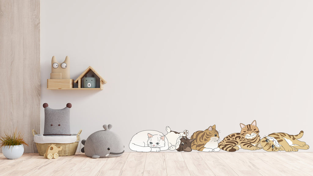 Cat wall decals, Grooming wall decor, Veterinary decals, Pet lover gift, Pet shop cat house wall vinyl decal, Pet wall vinyl decal 344LU