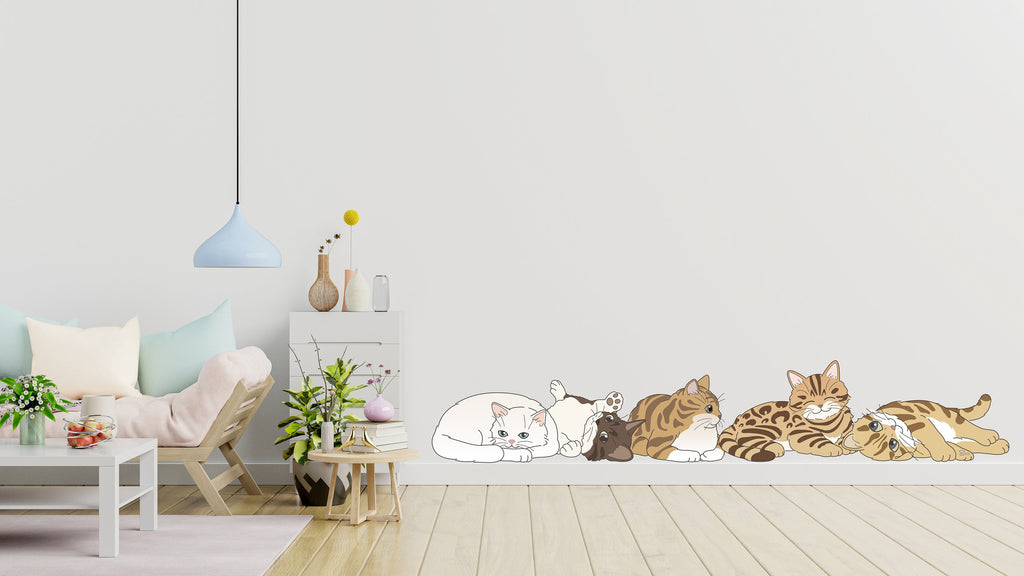 Cat wall decals, Grooming wall decor, Veterinary decals, Pet lover gift, Pet shop cat house wall vinyl decal, Pet wall vinyl decal 344LU