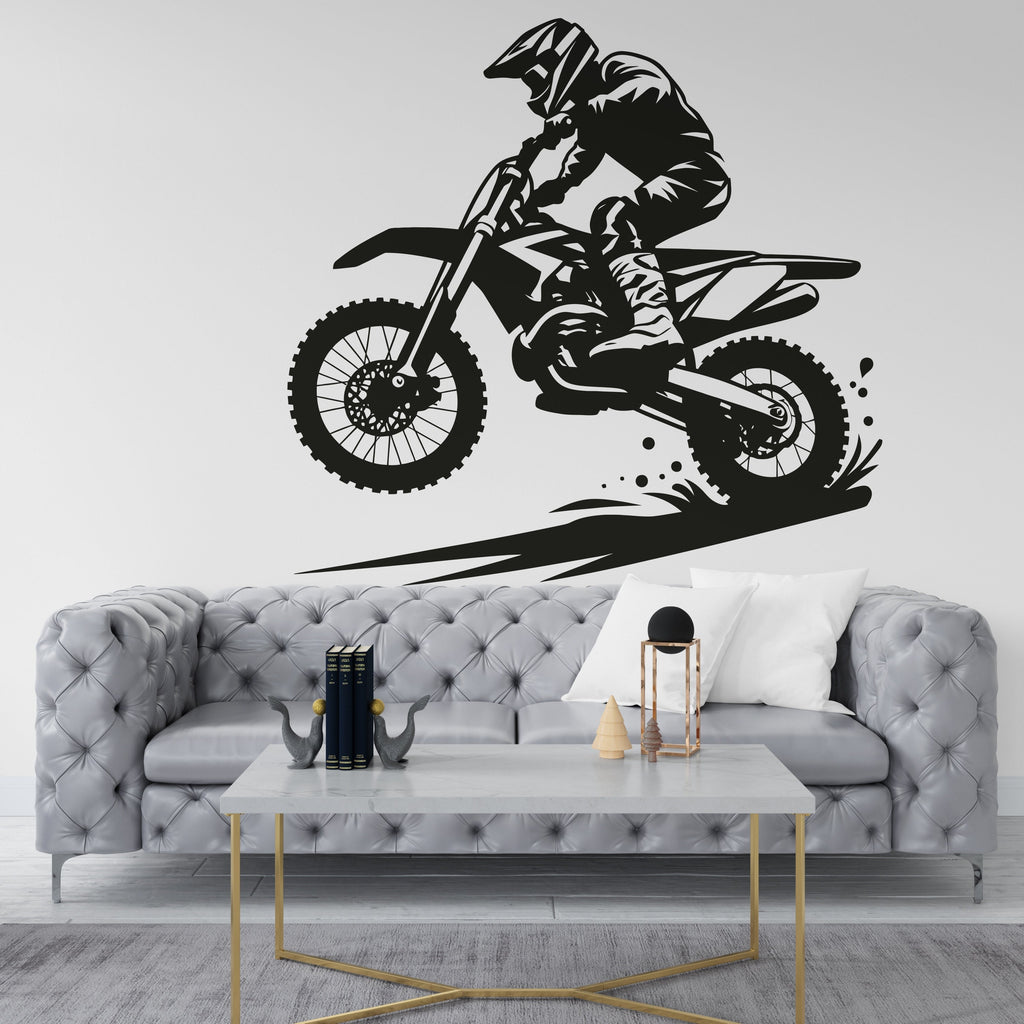 Motocross Wall Decal, Motocross wall stickers, Adventure Bike Wall sticker, Motocross wall art Kids room Decal Nursery wall decal 047DE