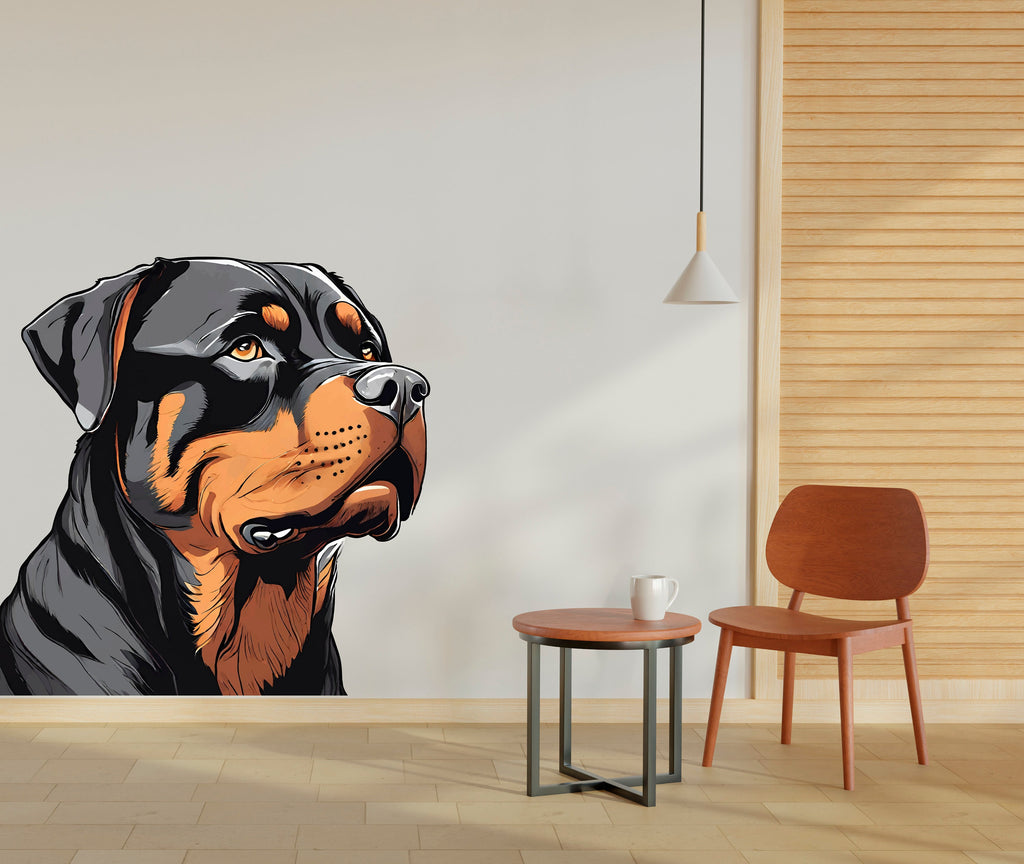Dog wall decal, Rottweiler, Dog decor Dog wall art Decal Dog Lover Animals anime decal Dog Bathroom Wall Decals Stickers Vinyl 346LU