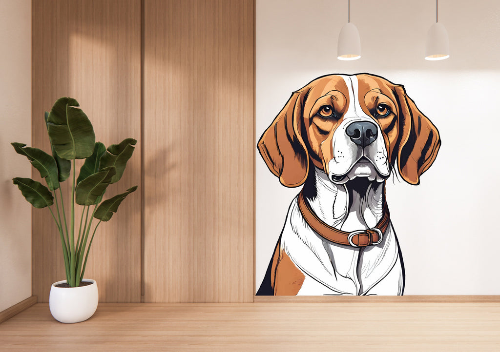 Dog wall decal, Beagle, Dog decor Dog wall art Decal Dog Lover Animals anime decal Dog Bathroom Wall Decals Stickers Vinyl 347LU