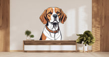 Load image into Gallery viewer, Dog wall decal, Beagle, Dog decor Dog wall art Decal Dog Lover Animals anime decal Dog Bathroom Wall Decals Stickers Vinyl 347LU