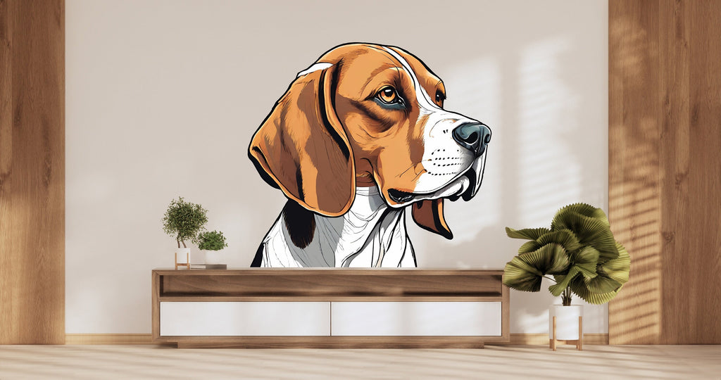 Dog wall decal, Beagle, Dog decor Dog wall art Decal Dog Lover Animals anime decal Dog Bathroom Wall Decals Stickers Vinyl 348LU
