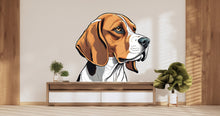 Load image into Gallery viewer, Dog wall decal, Beagle, Dog decor Dog wall art Decal Dog Lover Animals anime decal Dog Bathroom Wall Decals Stickers Vinyl 348LU