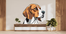 Load image into Gallery viewer, Dog wall decal, Beagle, Dog decor Dog wall art Decal Dog Lover Animals anime decal Dog Bathroom Wall Decals Stickers Vinyl 348LU