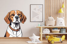 Load image into Gallery viewer, Dog wall decal, Beagle, Dog decor Dog wall art Decal Dog Lover Animals anime decal Dog Bathroom Wall Decals Stickers Vinyl 347LU